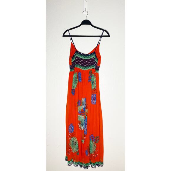 Maeve X Anthropologie Women's Ikebana Dress Flowy Maxi Dress Spaghetti Straps 6 - Picture 5 of 13
